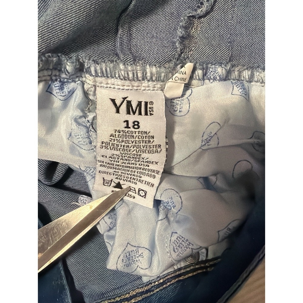 YMI Wanna Betta Butt? High Rise Flare Jeans Size 18 Medium Wash Stretch Denim - Picture 7 of 7
